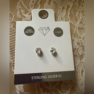 Lovisa 1 carat Sterling Silver Cubic Zirconia Stud Earrings